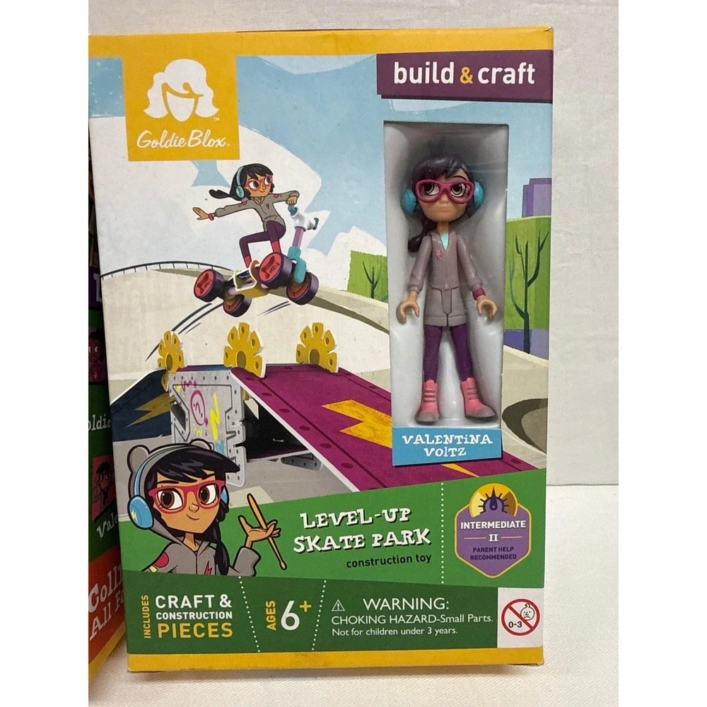 GoldieBlox STEM Building Craft Set Bundle Lighthouse Lookout Level-Up Skate Park
